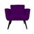 Poltrona Decorativa Geovana Couro - comprar online