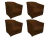 Kit 4 Poltronas Decorativa Biane Suede - Mazzero Decor