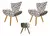 Kit 2 Poltronas Emilia + Puff Suede - loja online