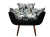 Poltrona Decorativa Opala Suede Estampado - comprar online