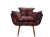 Imagem do Poltrona Decorativa Opala Suede Estampado