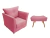 Kit Poltrona Isis + Puff Retangular Couro - loja online