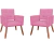 Kit 2 Poltronas Decorativa Camila Suede - Mazzero Decor