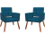 Kit 2 Poltronas Decorativa Camila Suede - Mazzero Decor
