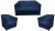 Kit Namoradeira + 2 Poltronas Biane Couro - comprar online