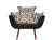 Poltrona Decorativa Opala Suede Estampado - comprar online