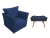 Kit Poltrona Isis + Puff Retangular Couro - comprar online