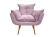 Poltrona Decorativa Opala Suede Estampado - Mazzero Decor