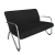 Namoradeira Decorativa Bela Suede Braço Cromado - comprar online