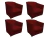 Kit 4 Poltronas Decorativa Biane Suede - loja online