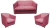 Kit Namoradeira + 2 Poltronas Biane Couro - loja online