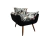 Poltrona Decorativa Opala Suede Estampado na internet
