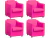 Kit 4 Poltronas Decorativa Biane Suede - loja online
