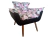 Poltrona Decorativa Opala Suede Estampado na internet