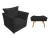 Kit Poltrona Isis + Puff Retangular Couro - loja online