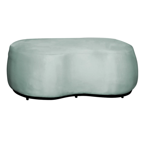 Puff Decoratico Beatriz Orgânico Veludo Acqua - comprar online