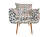 Poltrona Decorativa Opala Suede Estampado - comprar online