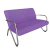 Namoradeira Decorativa Bela Suede Braço Cromado - Mazzero Decor