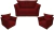 Kit Namoradeira + 2 Poltronas Isis Couro - Mazzero Decor