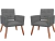 Kit 2 Poltronas Decorativa Camila Suede