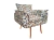 Poltrona Decorativa Opala Suede Estampado