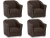 Kit 4 Poltronas Decorativa Biane Suede na internet