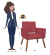 Kit 2 Poltronas Decorativa Camila Suede - loja online