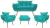Kit Namoradeira + 2 Poltronas + 1 Puff Opala Suede Estampado - loja online