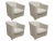 Kit 4 Poltronas Decorativa Biane Suede - comprar online