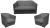 Kit Namoradeira + 2 Poltronas Biane Couro - Mazzero Decor