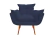Poltrona Decorativa Opala Suede Estampado - comprar online