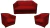 Kit Namoradeira + 2 Poltronas Biane Couro - comprar online