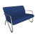 Namoradeira Decorativa Bela Suede Braço Cromado na internet