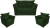 Kit Namoradeira + 2 Poltronas Isis Couro