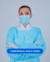 1 Pacote Avental Descartável TNT Manga Longa 40g - Azul (10 Unidades)