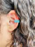 Piercing Fake de Strass 3 voltinhas Azul Claro Folheado a Prata 925 - comprar online