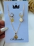 Kit Colar e Argolinha Click Pai Nosso Folheados a Ouro 18k na internet