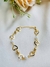 Pulseira Coração Bolinha e Pérola Folheado a Ouro 18k com 2 Milésimos - comprar online