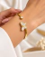 Bracelete Borboleta e Zircônia em Aço Inoxidável
