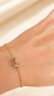 Pulseira Regulável Coração Colorido Folheado a Ouro 18K