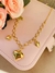 Choker Coraçãozinhos escrito Love Folheado a Ouro 18K