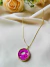 Colar Barbie Pink Vazada Folheado a Ouro 18K