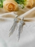 Brinco Franja Prata Flor