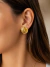 Brinco Botão Flor em renda Folheado a Ouro 18k com 2 milésimos