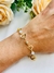 Pulseira Coração Bolinha e Pérola Folheado a Ouro 18k com 2 Milésimos