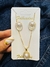 Kit Colar e Brinco Cravejado e Pérola Folheado a Ouro 18k com 2 Milésimos - comprar online