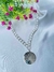 Colar Corrente com Medalha Salmo Folheado a Prata 925