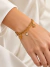 Pulseira Dupla Cordão Baiano e Trevo 4 folhas em Aço Inoxidável Ouro