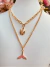 Colar Duplo Rabo de Sereia Rosa