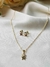 Kit Colar e Brinco Estrelinha Folheado a Ouro 18K
